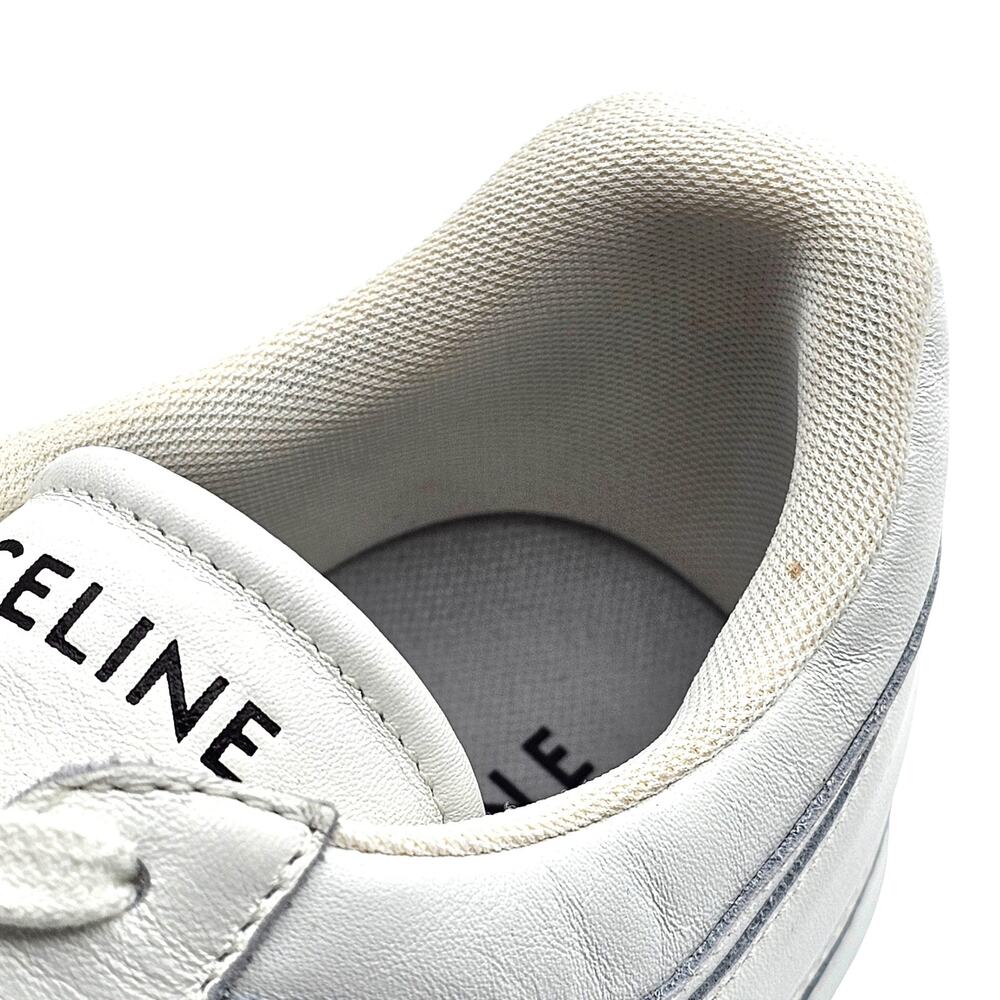 Celine Trainer Low Top Leather Sneakers in White size 44 $850 - Picture 10 of 11